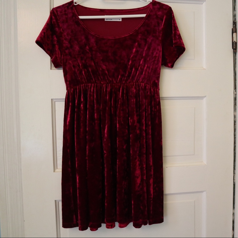 American Apparel Velvet Babydoll Dress
